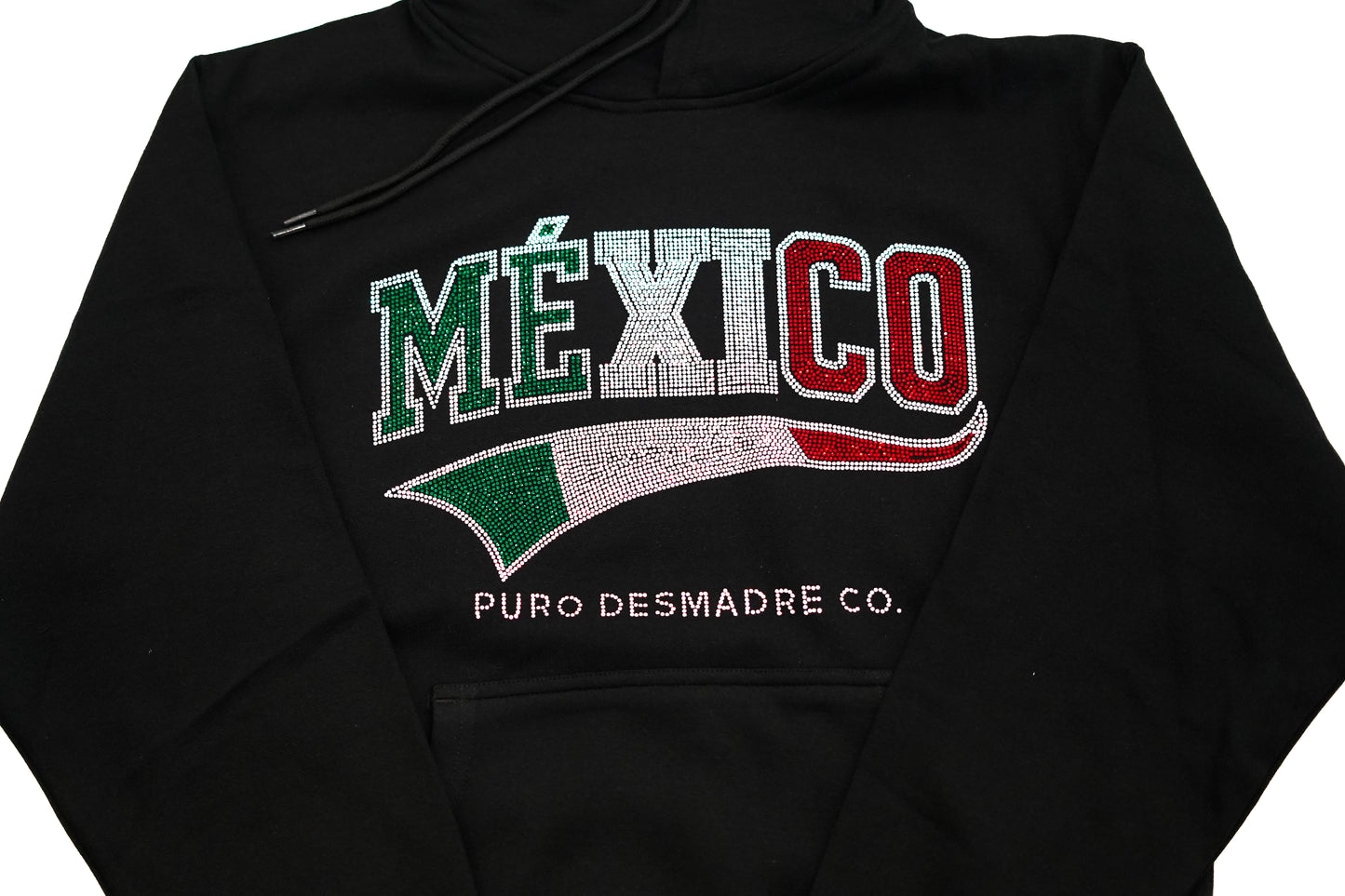 MEXICO RHINESTONE HOOIDE FLAG UNI SEX