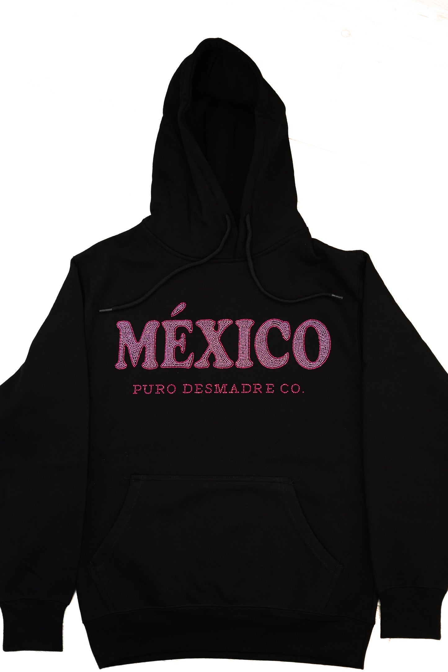 MEXICO RHINESTONE HOOIDE FLAG PINK