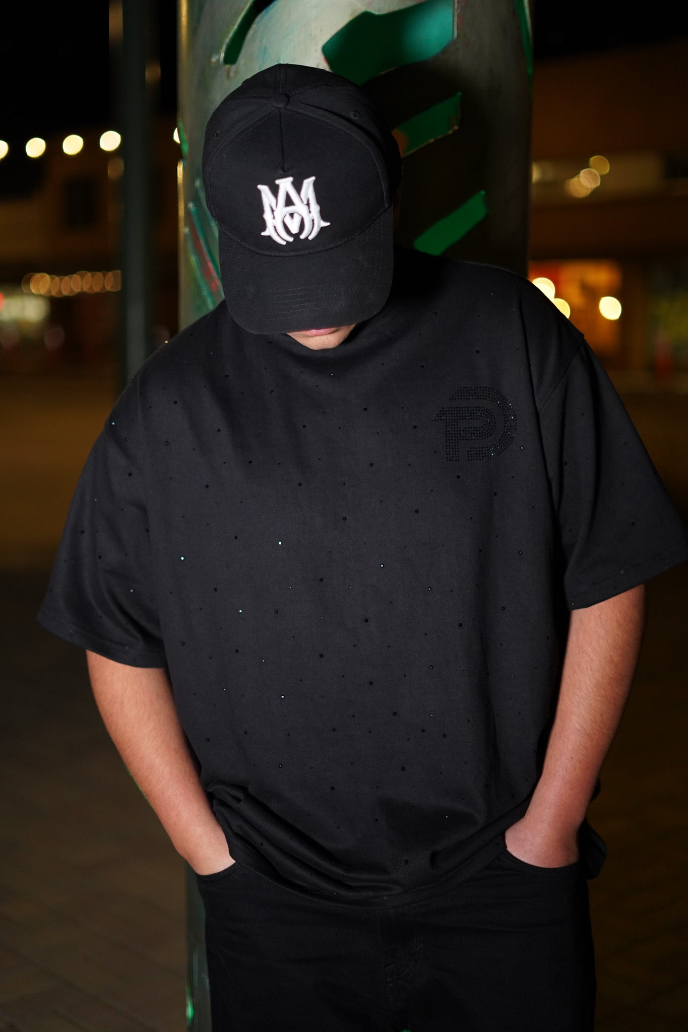 BLACK RHINESTONE SHIRT LIMITED EDITON
