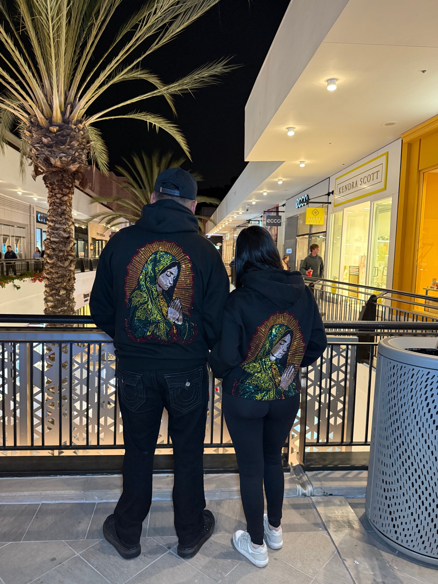 Virgin Mary Rhinestone Hoodie Uni-sex COLORED