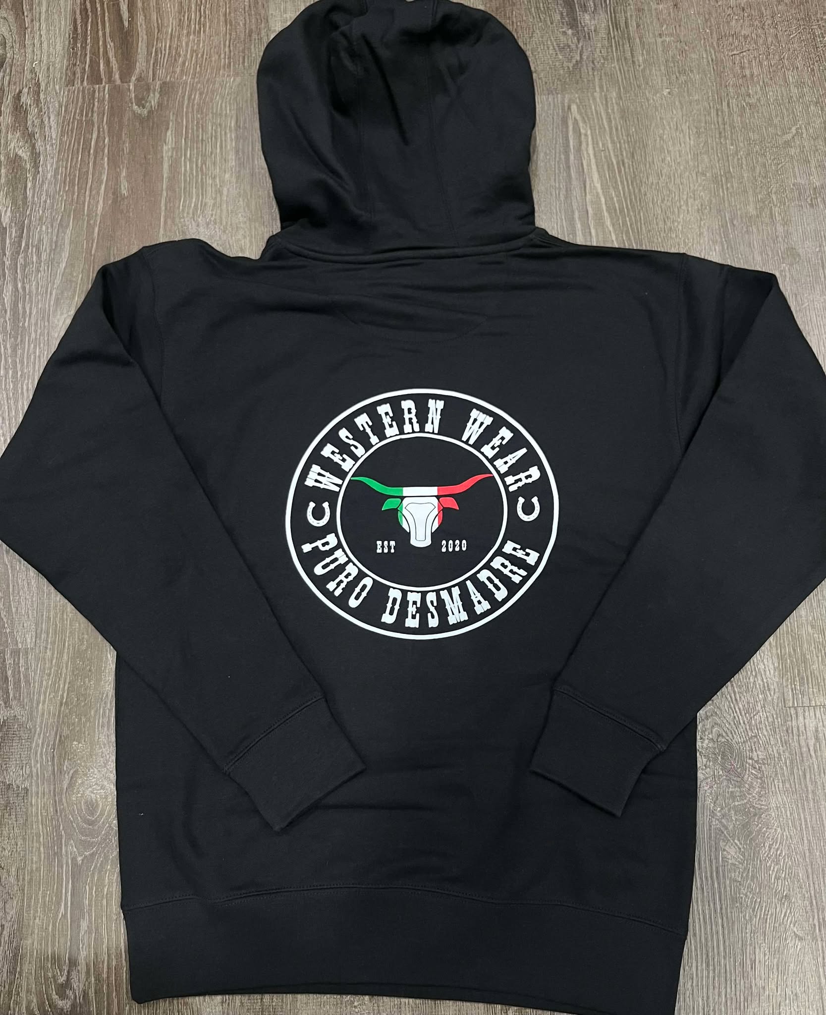 PURO DESMADRE - WESTERN HOODIE - BLACK