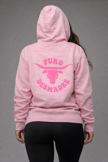 Pink Puro Desmadre Hoodie Pink Logo