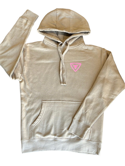 Puro Desmadre khaki & Pink Hoodie