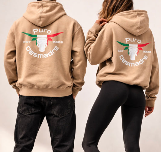 Tan Hoodie México Color Logo