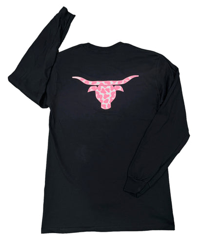 Pink Cow Print Long Sleeve