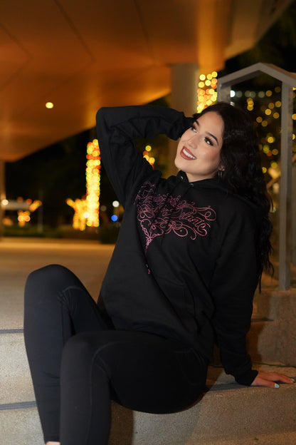 Dios Por Delante Pink Rhinestone Hoodie