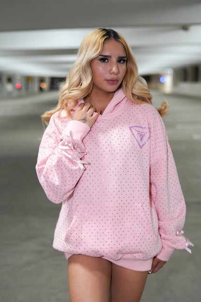 PRE-ORDER Pink Virgin Mary Rhinestone Hoodie