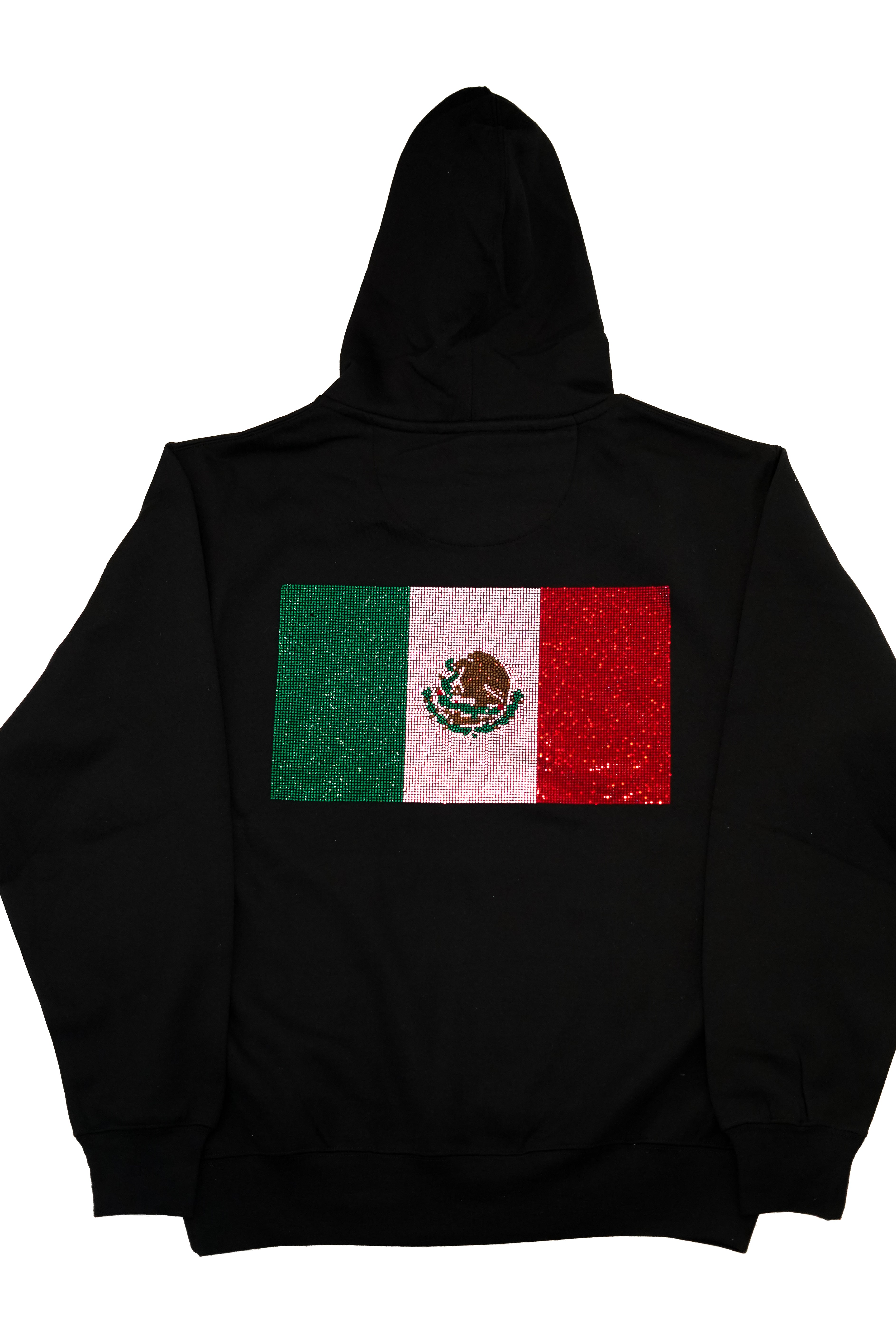 MEXICO RHINESTONE HOODIE FLAG UNI SEX – Puro Desmadre Brand