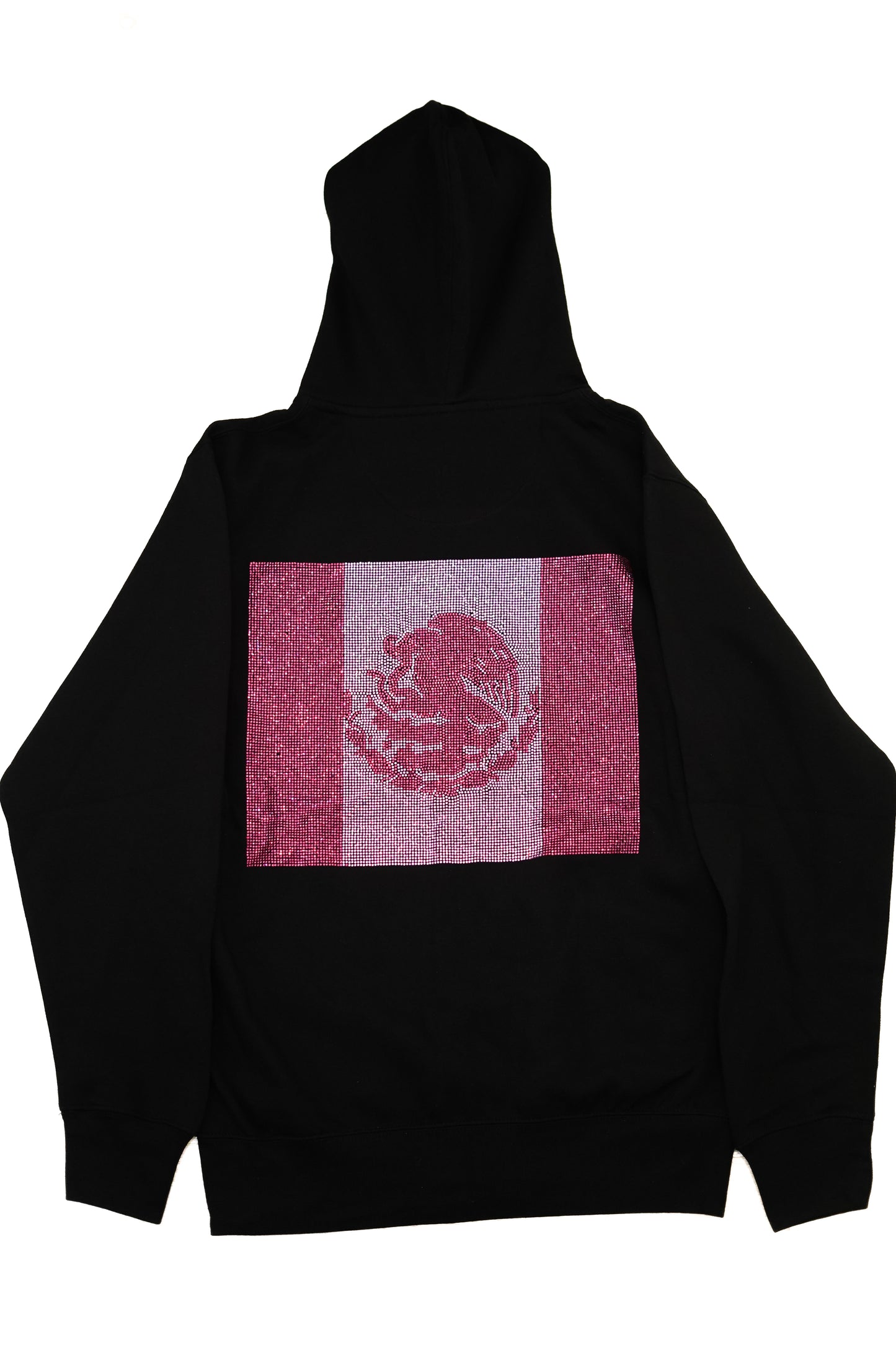 MEXICO RHINESTONE HOOIDE FLAG PINK