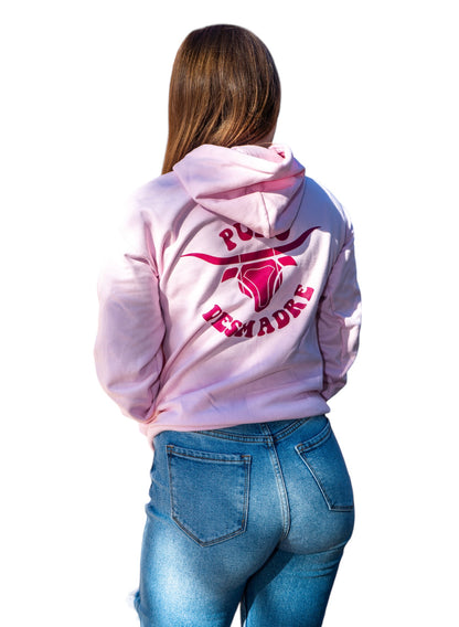 Puro Desmadre Light Pink Fuchsia Logo Hoodie
