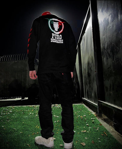 Puro Desmadre Bull sleeve tee Red Bull (Uni-Sex)